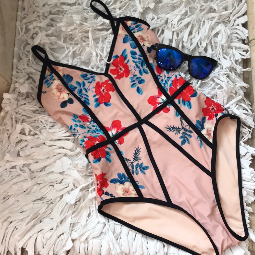 Pinup one piece style swimsuit